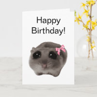 Carte pliée Coquette Sad Hamster Meme