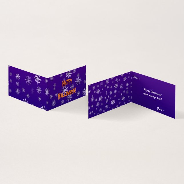 Carte pliée d'araignée d'Halloween (Inside and Outside)