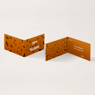 Carte pliée de chauves-souris Halloween