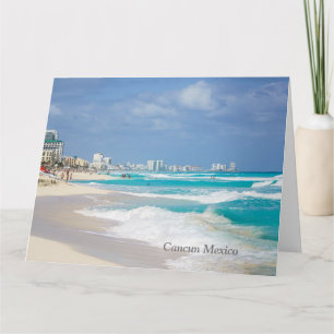 Carte pliée de la plage de Cancun au Mexique