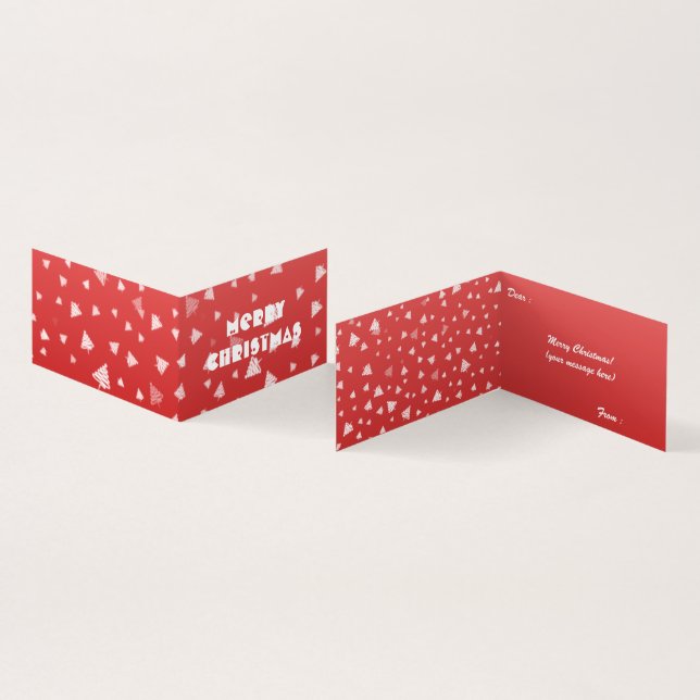 Carte pliée de l'arbre de Noël (Inside and Outside)