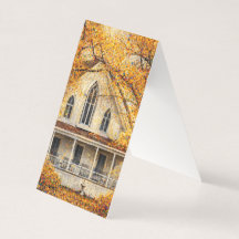 Carte pliée de maison de charpentier néo-gothique