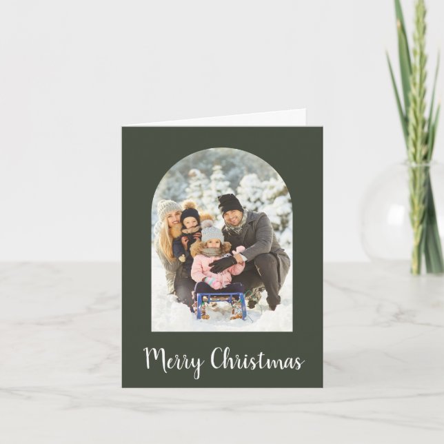 Carte pliée de message personnalisé en forme d'arc (Devant)