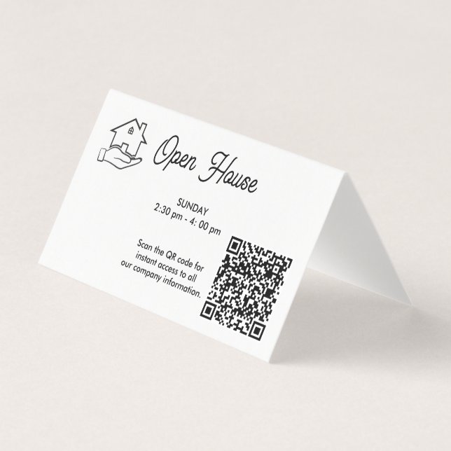 Carte pliée de photo de maison ouverte Flèche Immo (Front)