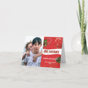 Carte pliée de voeux de Noël