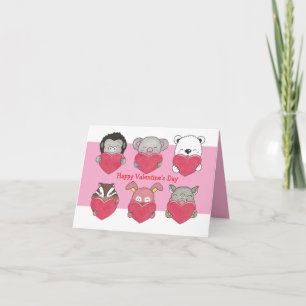 Carte pliée d'échange de la Saint-Valentin de la c