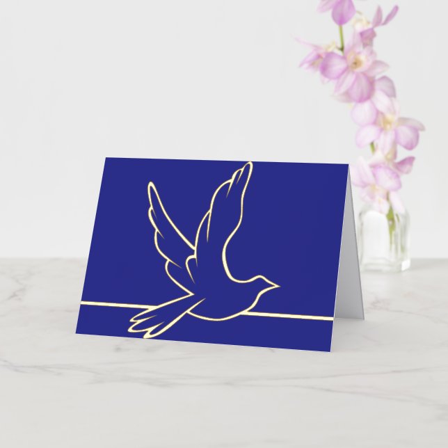 Carte pliée Dove Gold Foil (Orchidée)