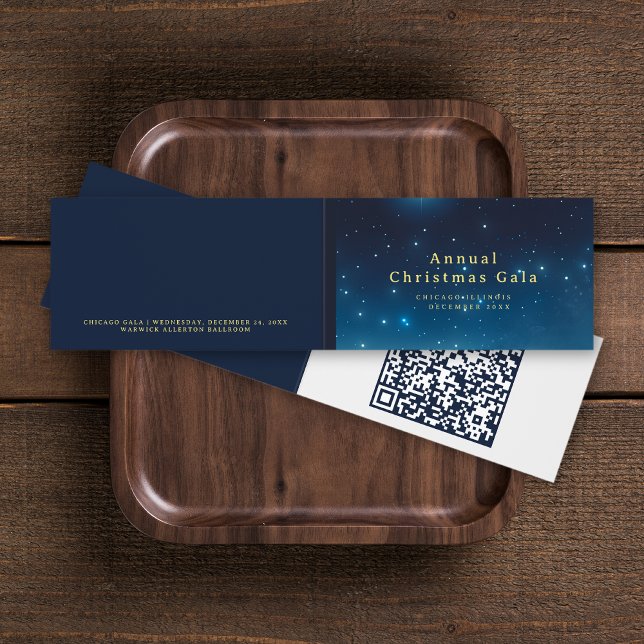 Carte pliée du code QR de Noël (Christmas Holiday QR Code Folded Card (multiple shown))