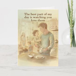 Carte pliée du jour du père de l’associé