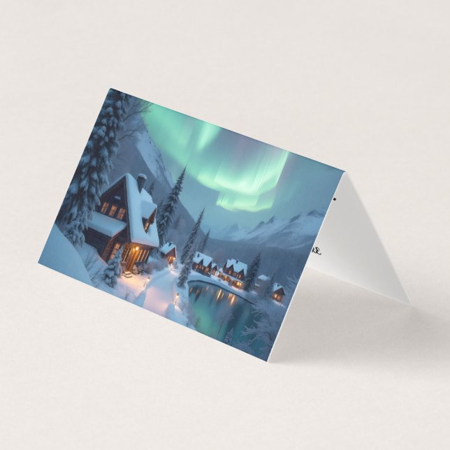 Carte pliée du lac Aurora sous la neige (Front)