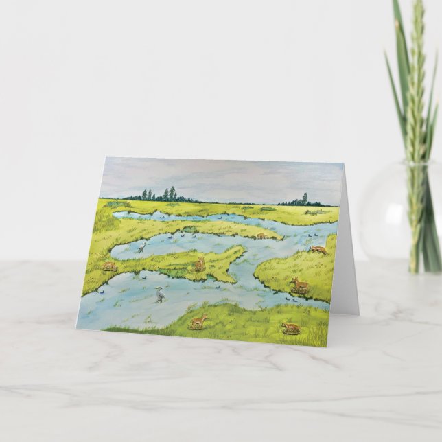 Carte pliée en marais (Devant)