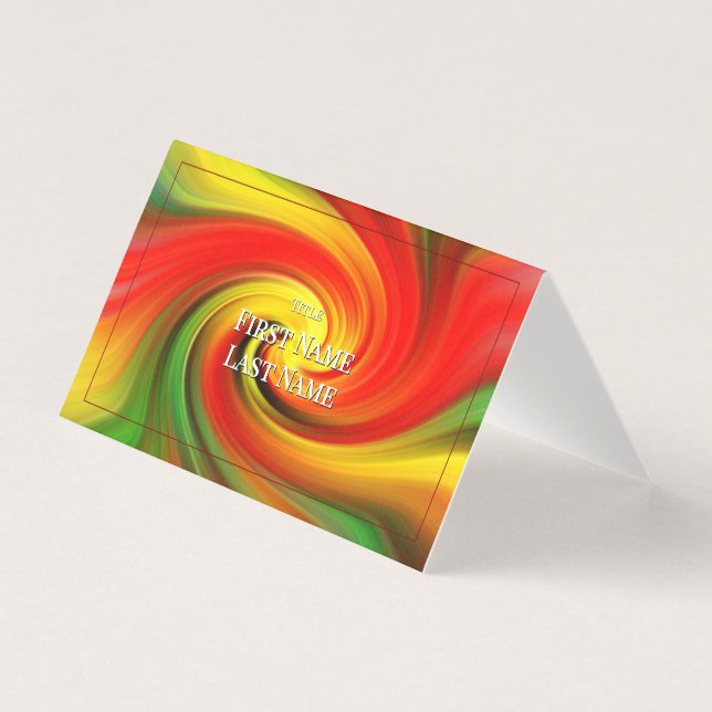 Carte pliée en spirale pour numéro de table de la  (Front)