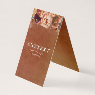 Carte pliée en terre cuite Floral Boho