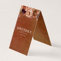 Carte pliée en terre cuite Floral Boho