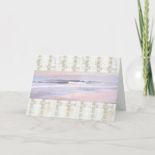 carte pliée florale aux douces vagues océaniques d