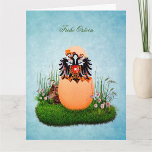 Carte pliée "Frohe Ostern" Habsburg