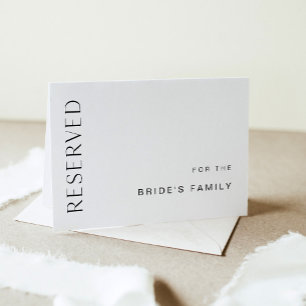 Carte pliée HARLOW Mariage Réservée 5x7