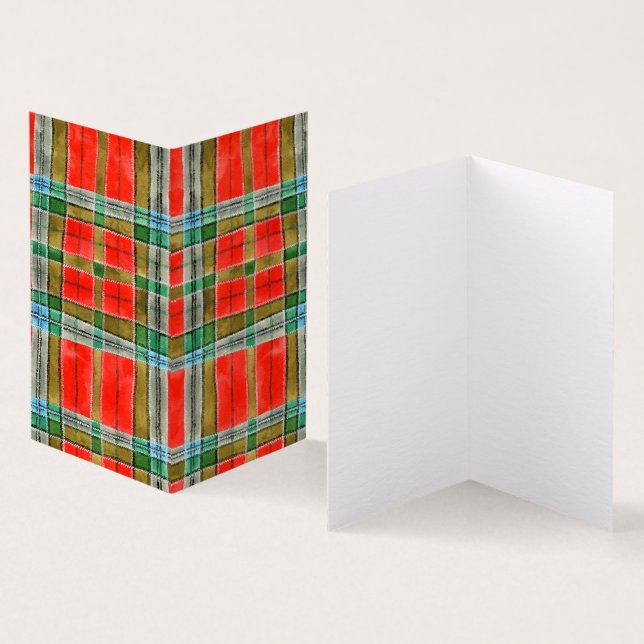 Carte pliée MAC BAIN TARTAN 3.5x2 (Inside and Outside)