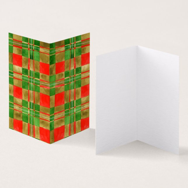 CARTE PLIÉE MAC GREGOR TARTAN 3.5x2 (Inside and Outside)