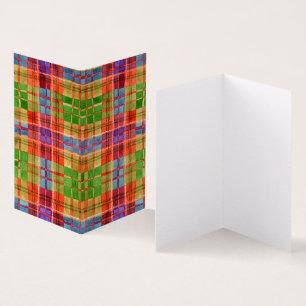 Carte pliée MAC RAE TARTAN 3,5x2