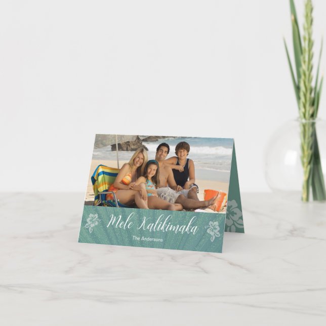 Carte pliée Mele Kalikimaka (Devant)