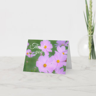 Carte pliée Merci avec fleurs par Jo Images