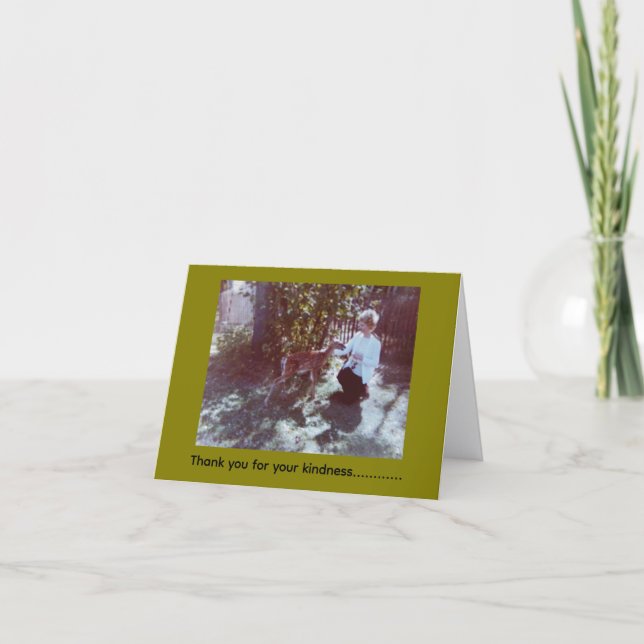 Carte pliée Merci de votre gentillesse (Devant)