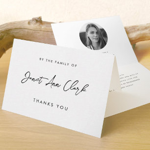Carte pliée Merci funéraire et de sympathie