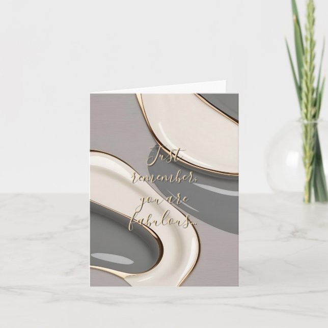 Carte pliée multifonction dans un graphique élégan (Devant)