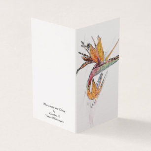 Carte pliée Oiseau De Paradis