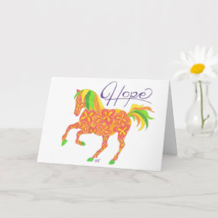 Carte pliée Orange Hope Horse par Sherry Jarvis