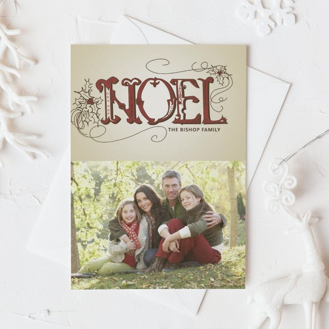 CARTE PLIÉE PAR PHOTO RUSTIQUE DE NOËL DE NOEL DE (Créateur téléchargé)