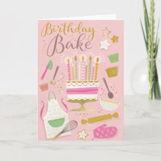 Carte pliée pour gâteau d'anniversaire