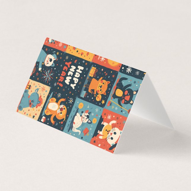 Carte pliée pour le Nouvel An (Front)