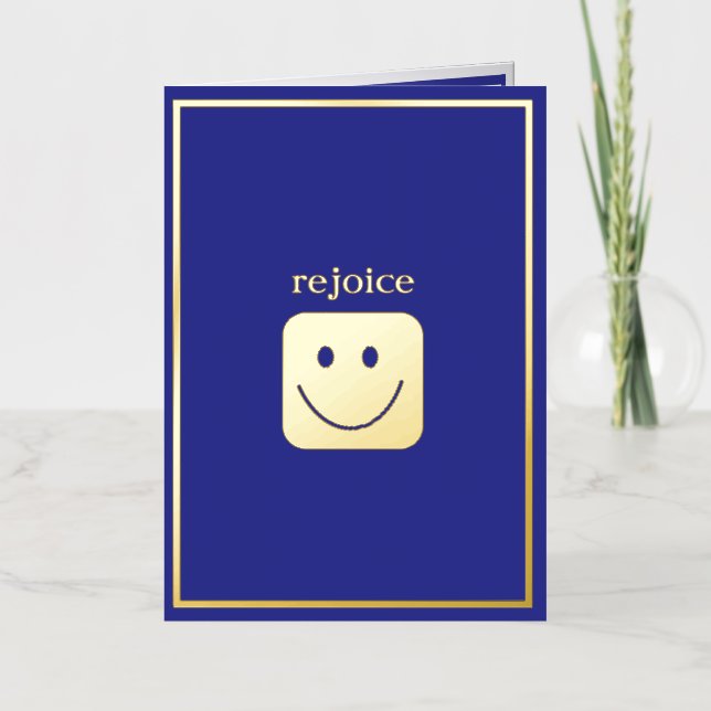 Carte pliée Real Gold Foil personnalisée Smile (Recto)