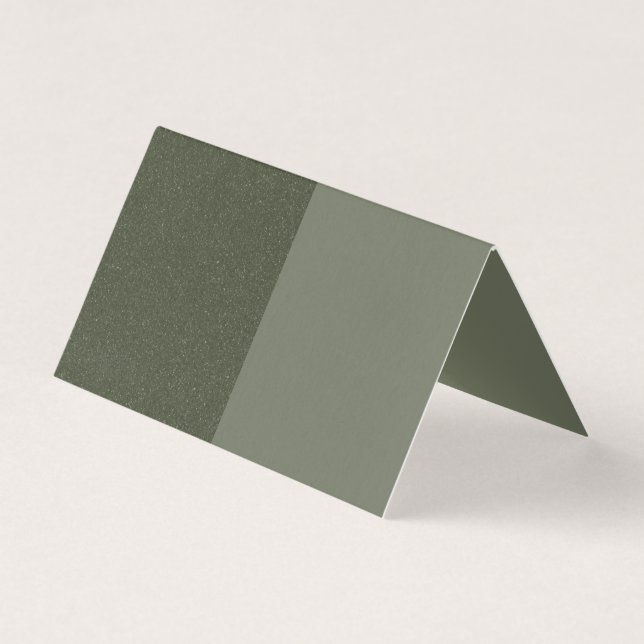 Carte Pliée Verte Moss Split Personnalisée (Front)