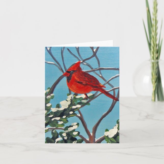 Carte pliée Winter Cardinal (Devant)