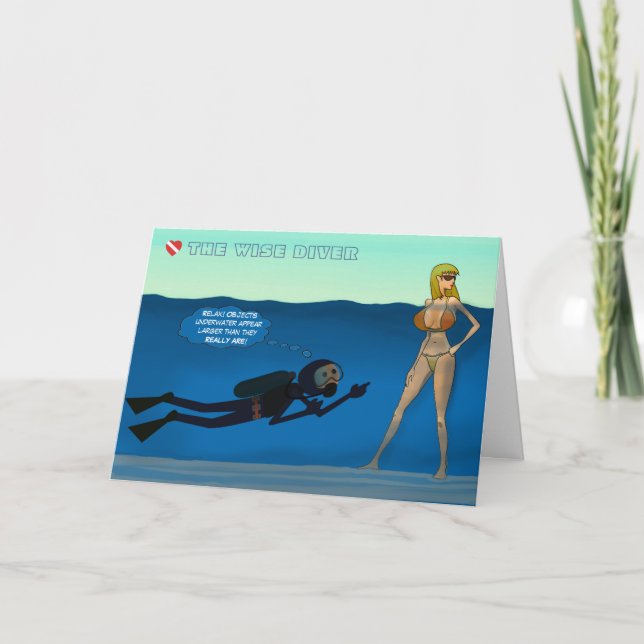 CARTE PLONGÉE DE PLONGÉE ET FILLE DE BIKINI. PLAISANTE D (Devant)