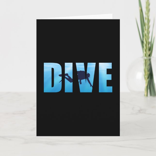 Carte Plongée Plongée Plongée Plongée Diver Amusante Idé (Devant)
