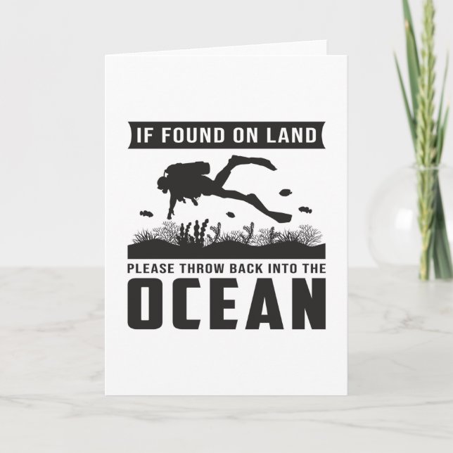 Carte Plongée Plongée Plongée Plongée Mer Plongée drôle  (Devant)