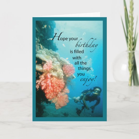 Carte Plongee Sous Marine Anniversaire Zazzle Fr