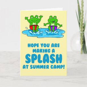 Carte Plongeon de grenouille de camp d'été Pun