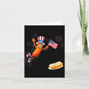Carte Plongeon Dom Hotdog Drôle de Hot Dog sautant dans