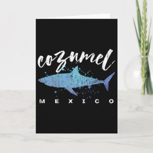 Carte Plongeur de requin de Cozumel Mexique Vacances de