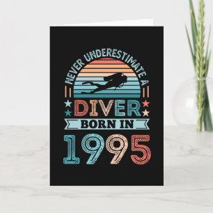 Carte Plongeur né 1995 30e Anniversaire Diving Gift Fan