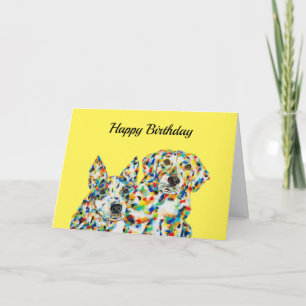 Carte Plott Hound et Australian Shepherd'Anniversaire Ca