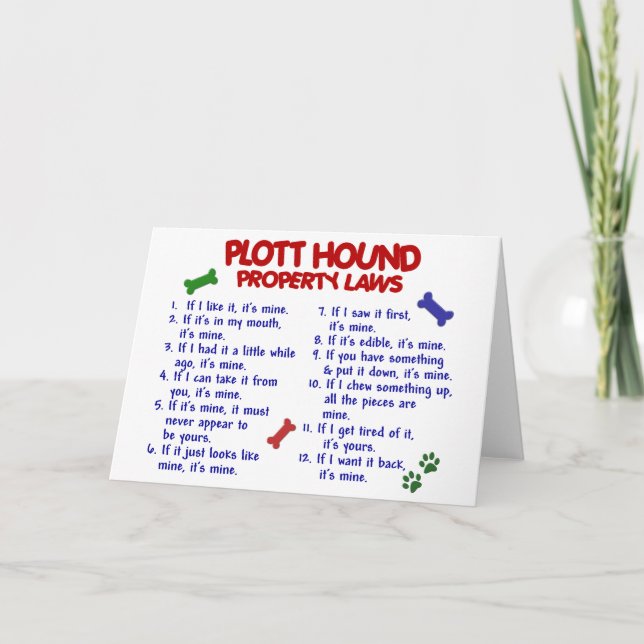 Carte PLOTT HOUND, propriété Lois 2 (Devant)