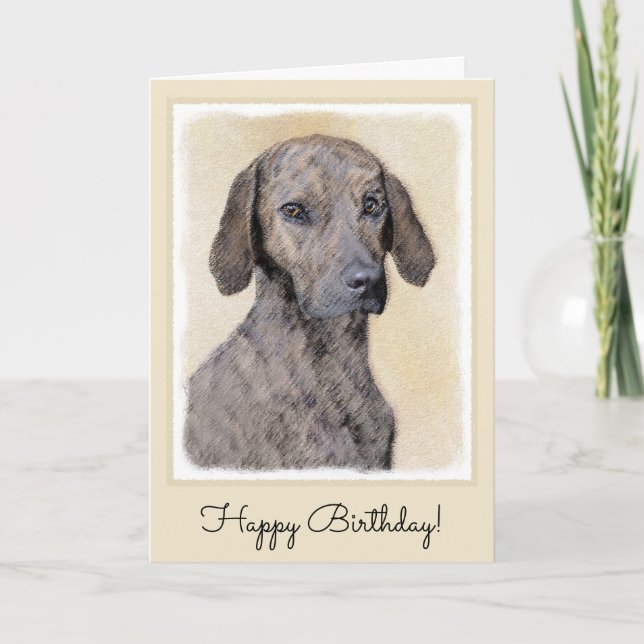 Carte Plott Peinture - Cute Original Chien Art (Devant)