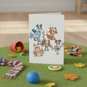 Carte Pluie de Chats et de Chiens Animaux de Compagnie D
