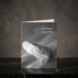 Carte Plume blanche en noir et blanc, Sympathie